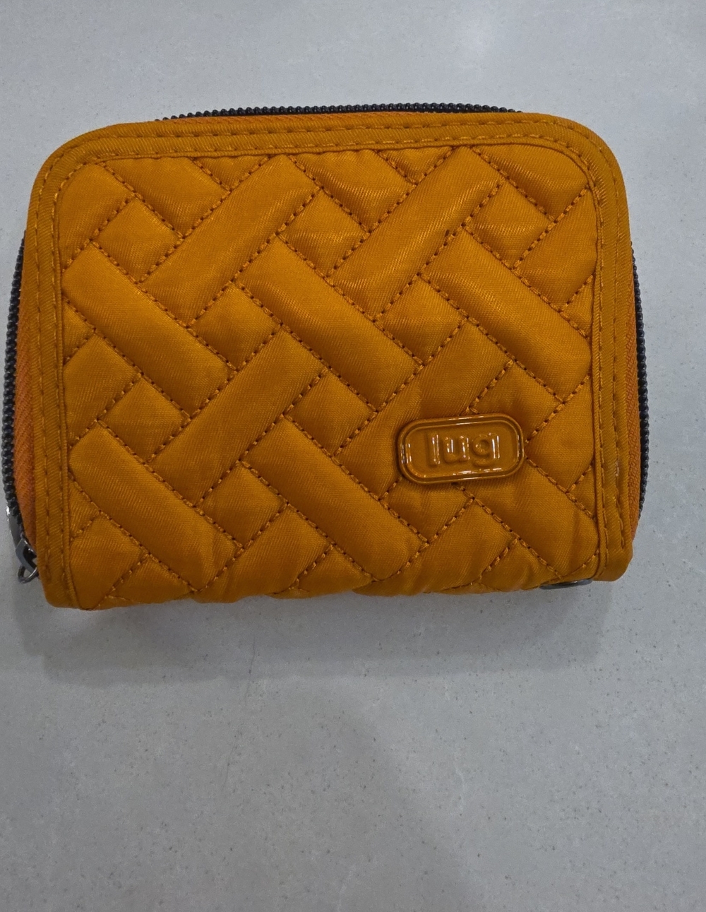 lug Quilted Zip Wallet - Amber Yellow
